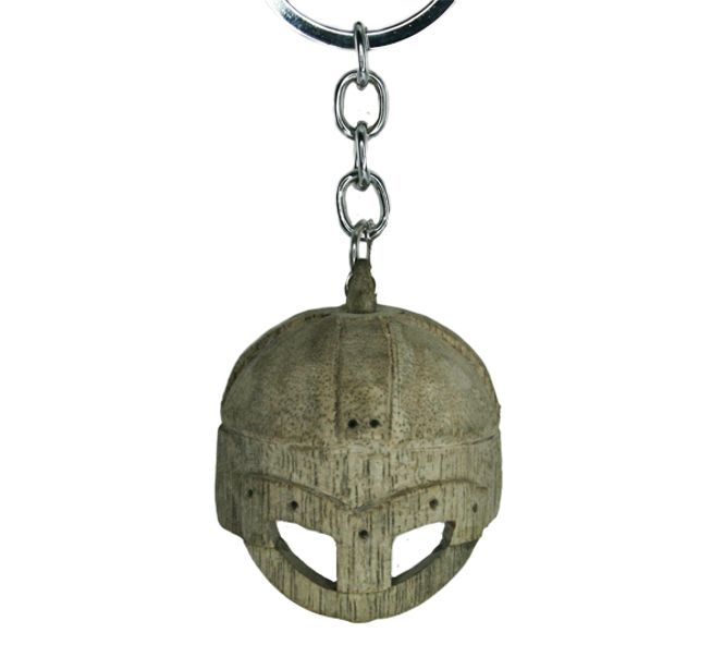 Main Image Key chain, wooden viking helmet