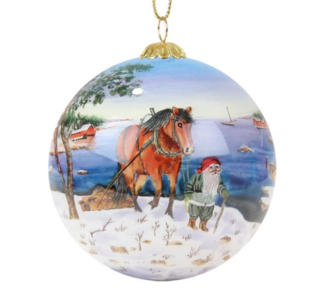 Main Image Glass bauble, Horse on the coast