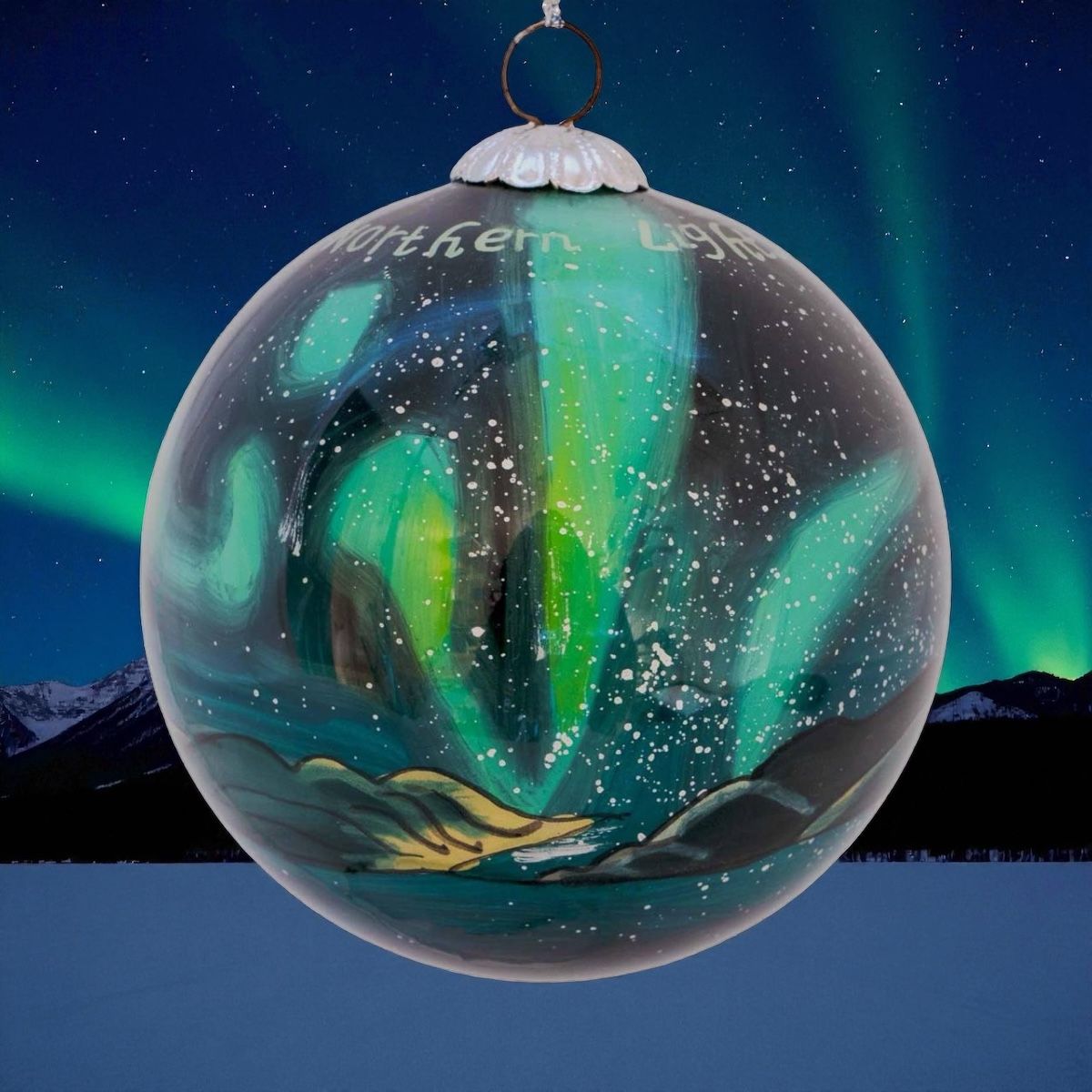Glass bauble, Northern lights