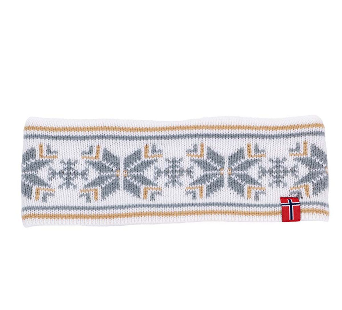Head band with star pattern, hvite, grey, beige