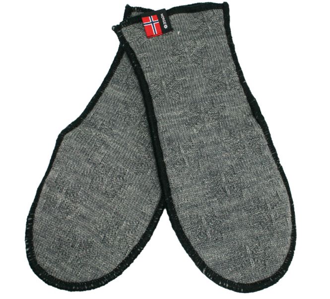 Main Image Knitted mittens with purl stitch rose grey/black