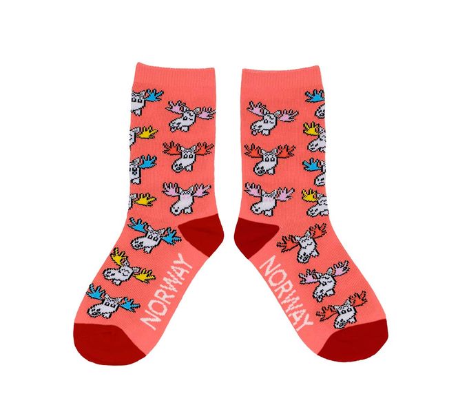 Main Image Kid's socks, Funny Moose, pink