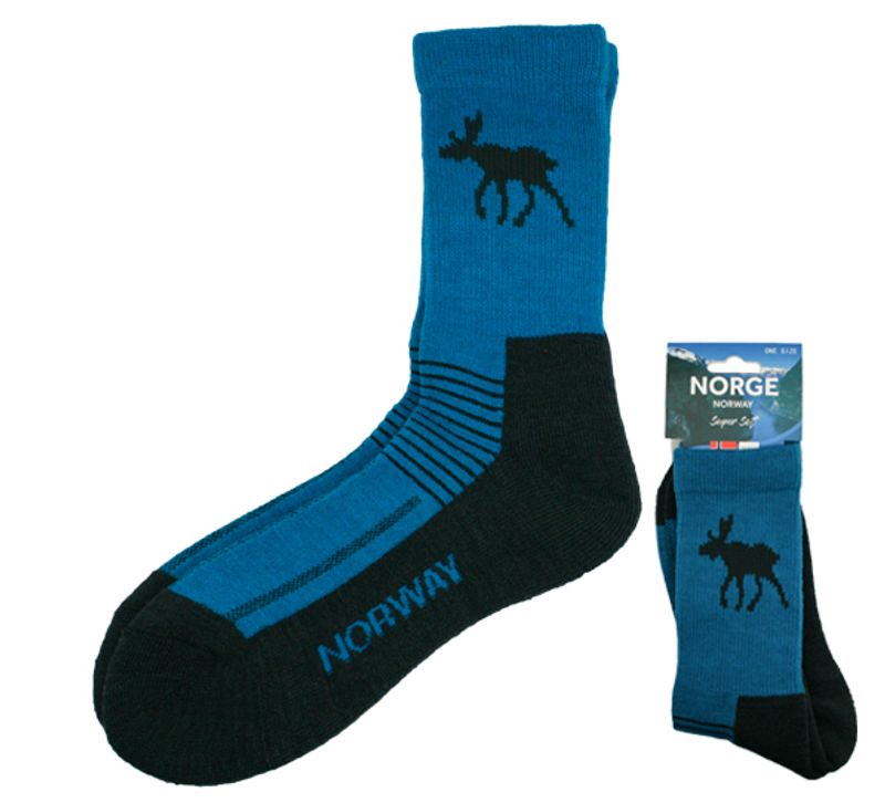 Hiking socks, moose petrol