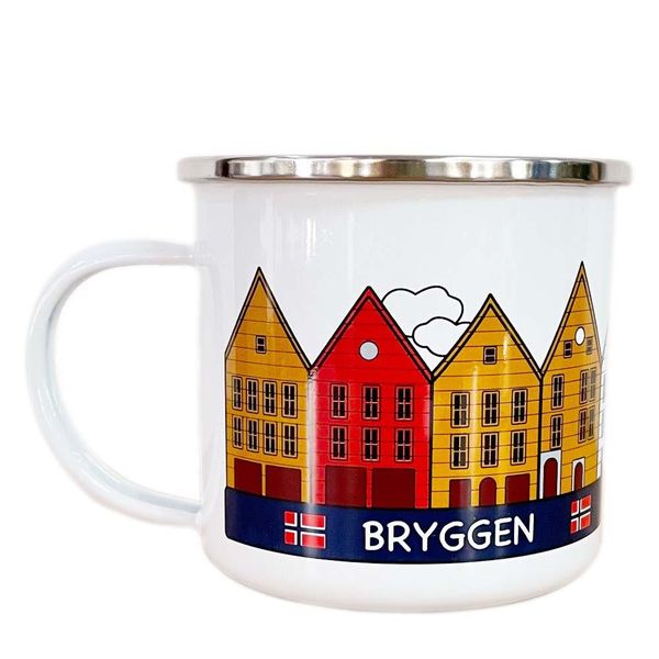 Main Image Enamel mug, The Pier in Bergen