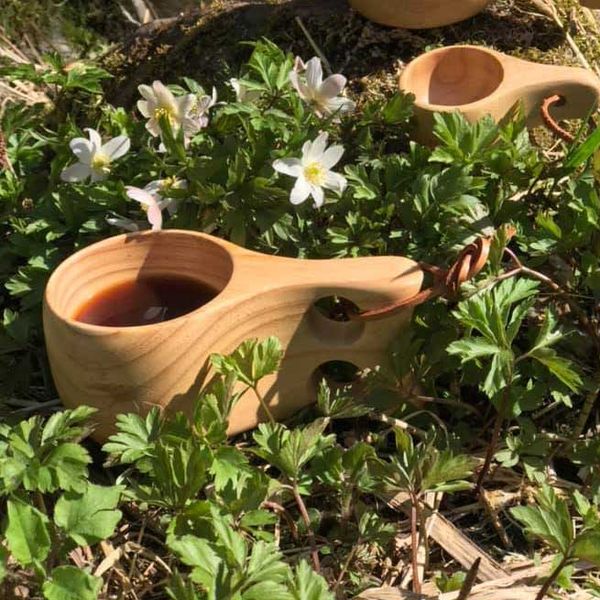 Main Image Hiking cup with leather strap, Norge and moose