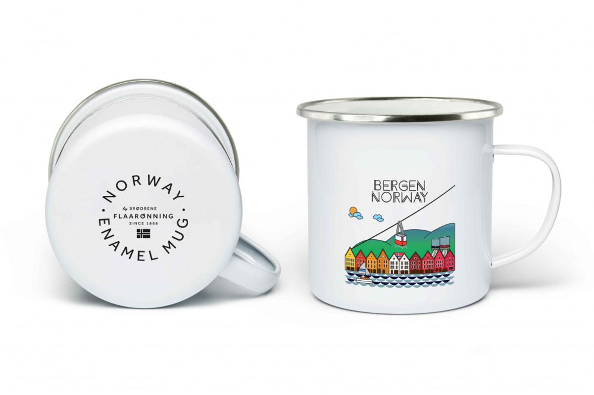 Enamel mug, Bergen 