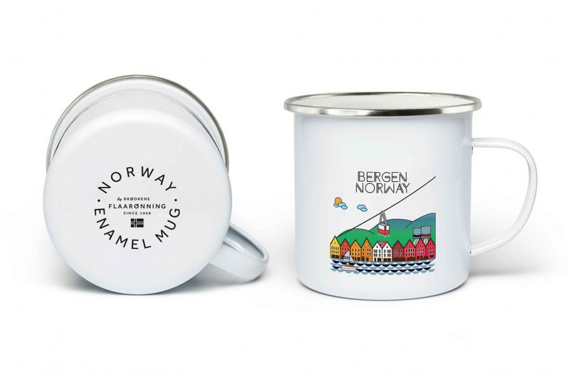 Enamel mug, Bergen 