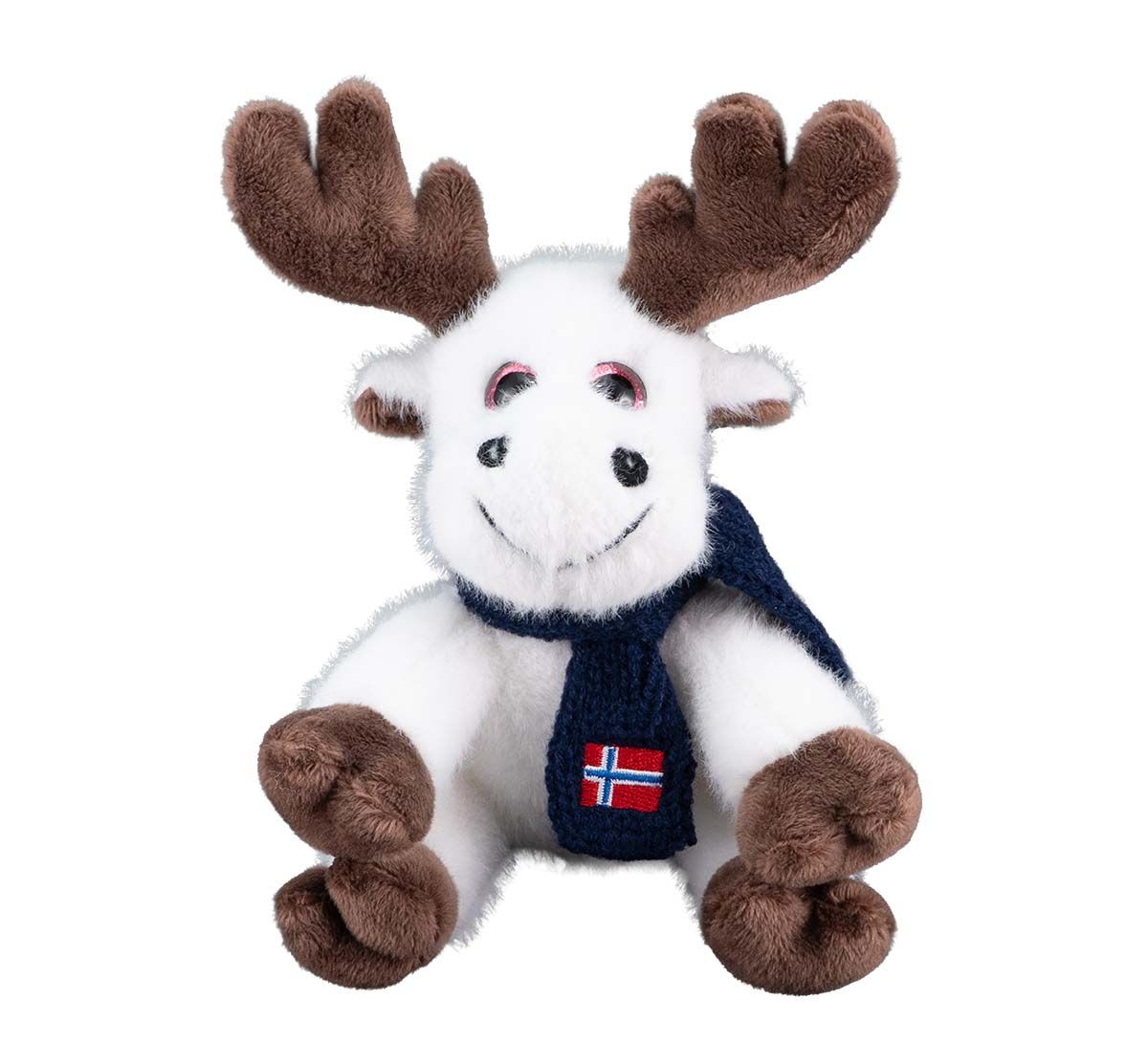White moose with scarf