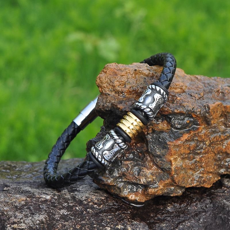 Viking bracelet, Thor's hammer, magnet fastening
