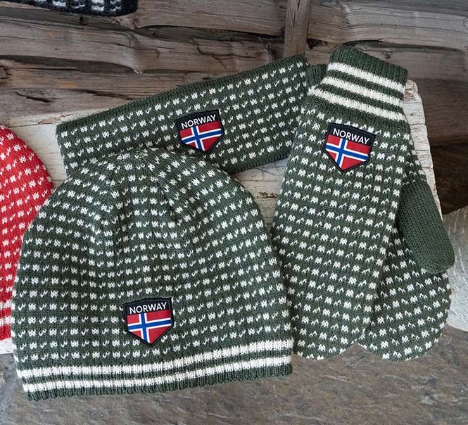 Main Image Knitted hat Islender, green/white