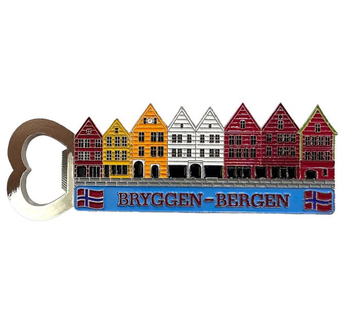 Main Image Magnet with bottle opener, Bryggen Bergen