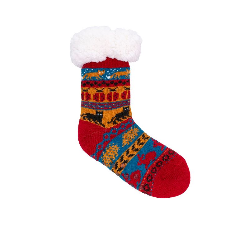 Snuggle socks, children, animal design, red