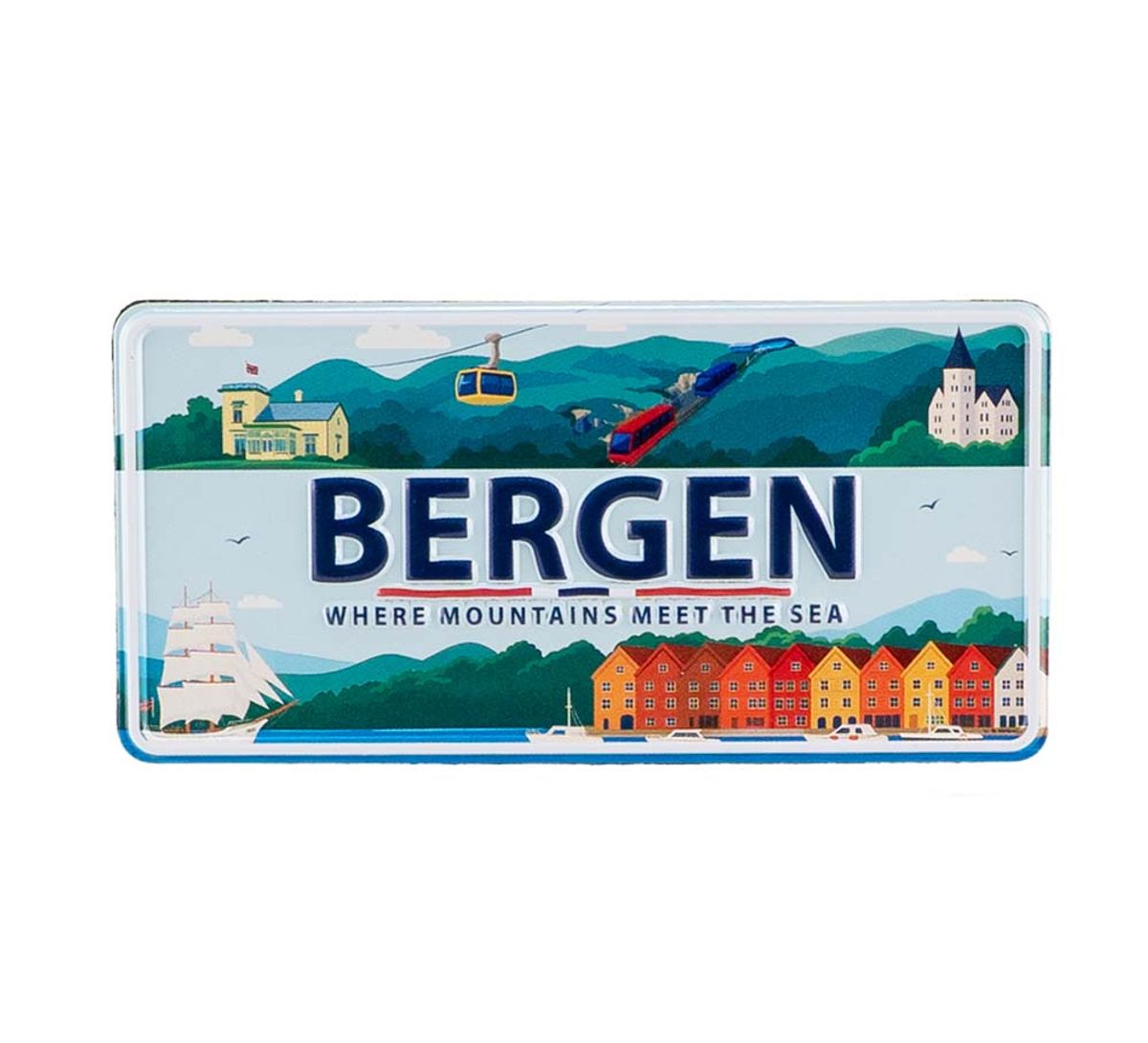 Magnet, license plate, Bergen