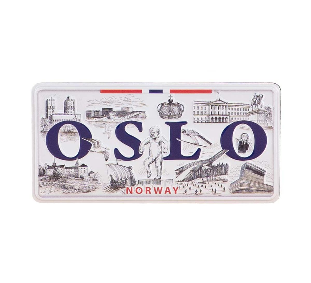 Magnet, license plate, Oslo