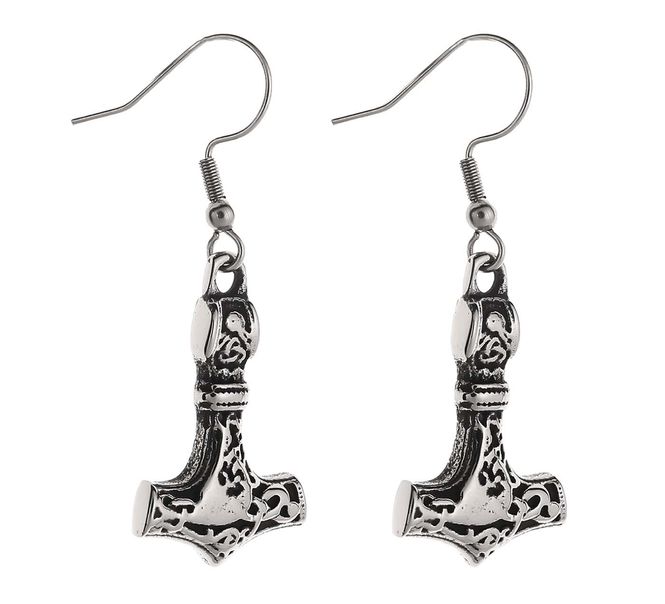 Main Image Earrings, Thor's hammer