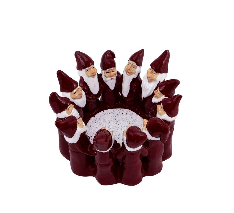 Santas in a circle red, 9 cm, Harvesttime
