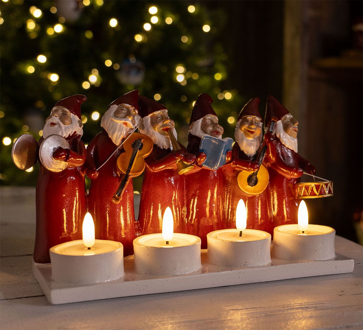 Santa orchestra with tealight holder, Harvesttime