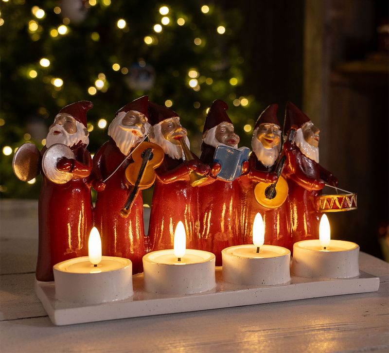 Santa orchestra with tealight holder, Harvesttime