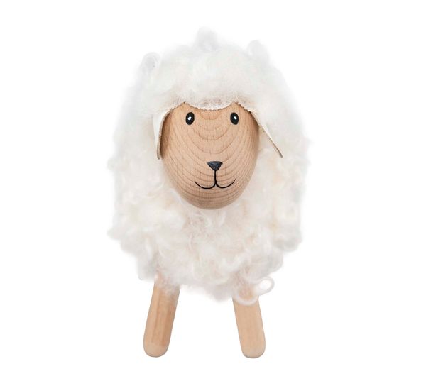 Main Image Sheep made of wood, fluffy, large