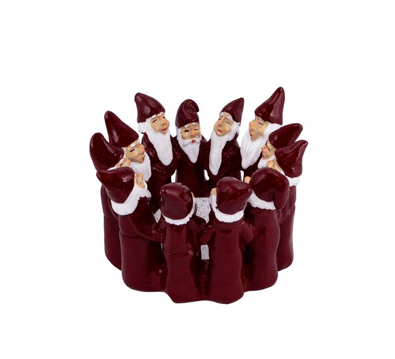 Santas in a circle red, 9 cm, Harvesttime