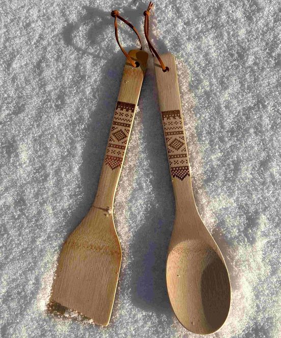 Main Image Wooden spoon with MARIUS® pattern