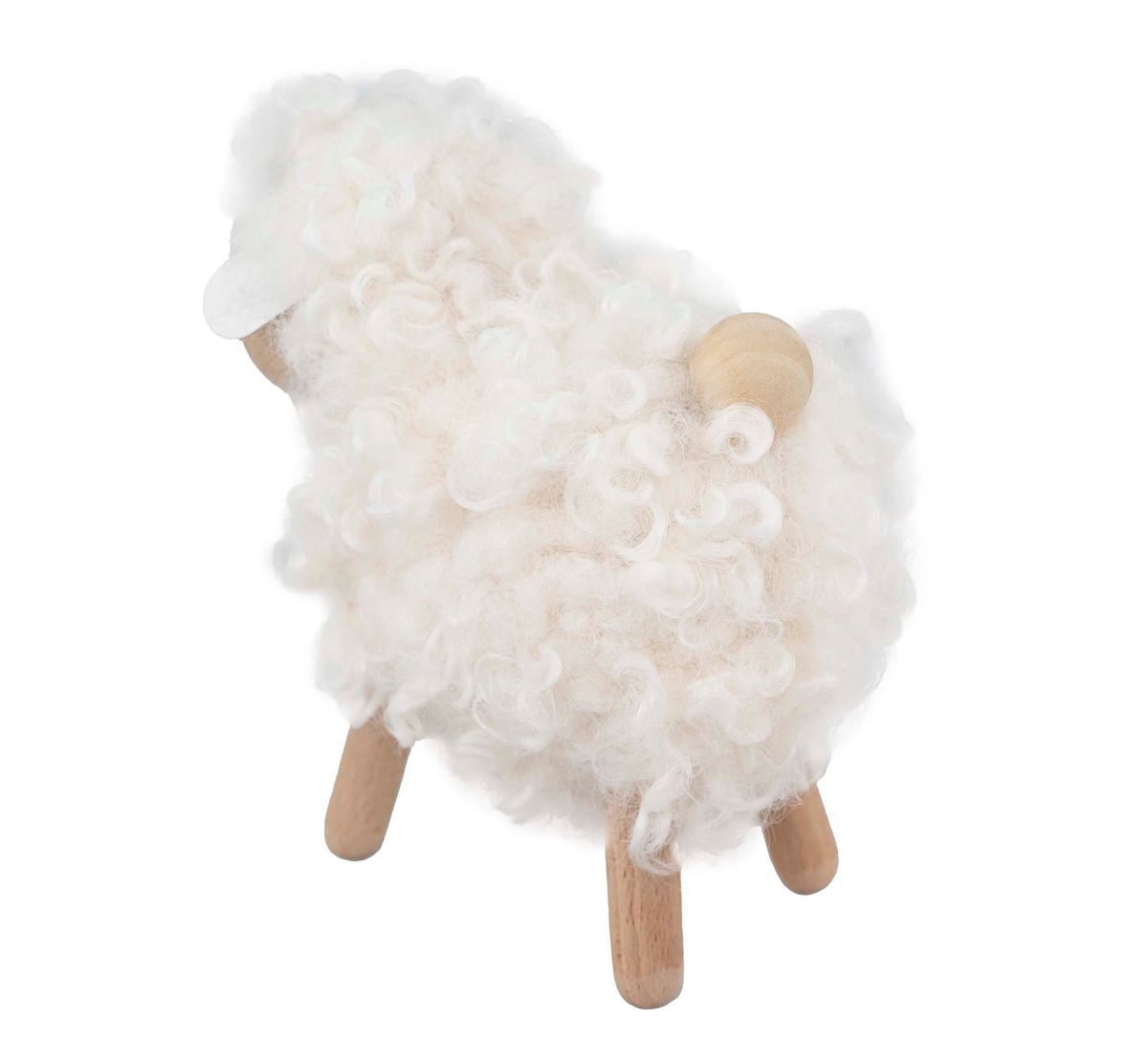 Sheep made of wood, fluffy, large
