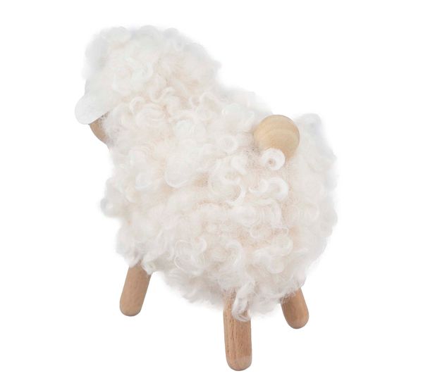 Main Image Sheep made of wood, fluffy, large