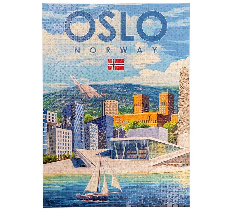 Puzzle, Oslo, retro, 1000 pieces