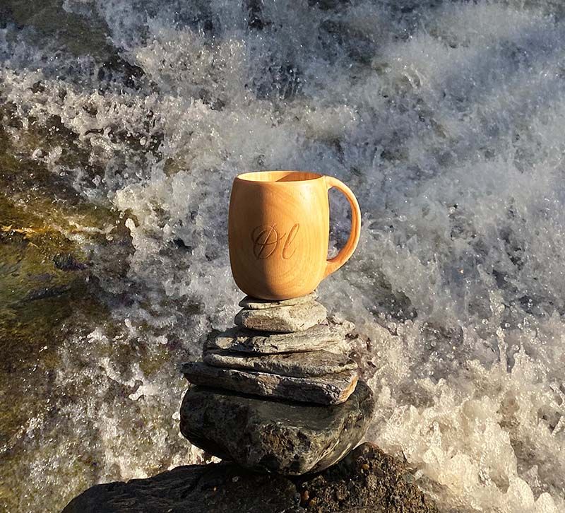 Beer mug made of wood, Øl