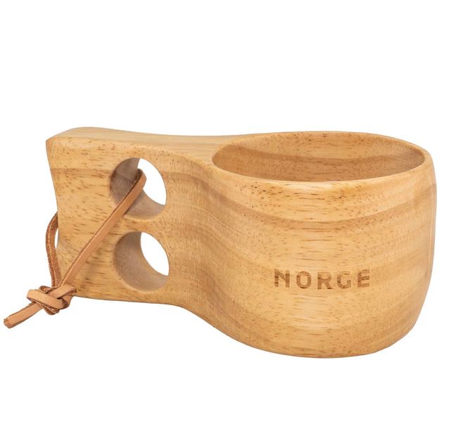 Main Image Hiking cup with leather strap, Norge and moose