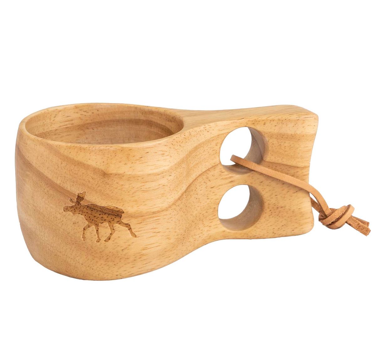 Hiking cup with leather strap, Norge and moose